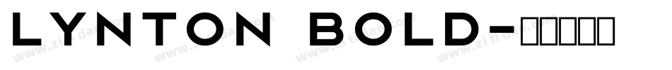 Lynton Bold字体转换
